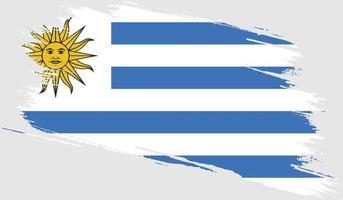 Uruguay-Flagge mit Grunge-Textur vektor