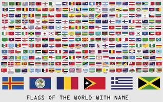 alle Nationalflaggen der Welt vektor
