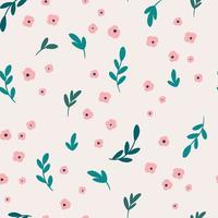 florales nahtloses Muster. kreative blühende textur. Wildblumen Hintergrund. ideal für Stoff, Textil, Scrapbooking. . Vektor-Cartoon-Illustration vektor