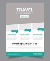Banner Reisebüro Werbung Flyer Entwurfsvorlage vektor