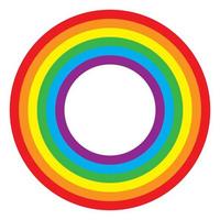 lgbt-regenbogenfarbe in donutform für vorlage, banner und hintergrund. vektor