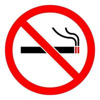 rauchen aufhören nicht rauchen verboten zeichen symbol logo zigaretten schwarz kein filter vektor