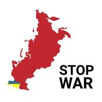 karta konflikten mellan Ukraina och Ryssland. stoppa kriget vektor