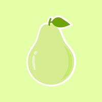 Vektor-Birne flach Symbol - gesundes Zeichen Symbol für frisches Obst. Bio-Diät-Illustrationszeichen vektor