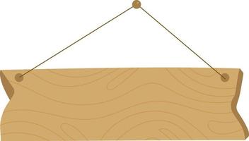 Holzschild am Seil vektor