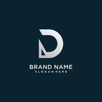 bokstaven d-logotyp med modernt kreativt koncept för företag eller person premium vektor del 8