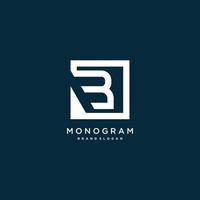 monogrammbuchstabe logo mit initial b mit modernem kreativkonzept premium vektor teil 3