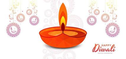 Happy Diwali Illustration, Banner Design för Diwali festival vektor