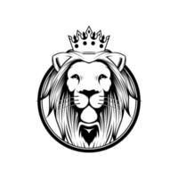 König der Löwen-Logo-Design vektor