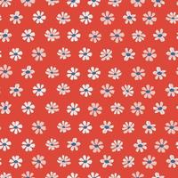 Gänseblümchen-Blumenmuster. kleine Blume nahtloser Vektorhintergrund. Ditsy Blumendruck für Textilien, Wohnkultur, Tapeten, Geschenkverpackung. vektor
