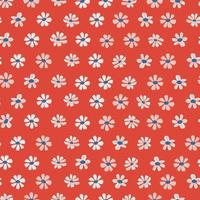 daisy blommönster. liten blomma sömlös vektor bakgrund. ditsy blommönster för textil, heminredning, tapeter, presentpapper.