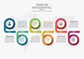 Tidslinje Infographic koncept vektor