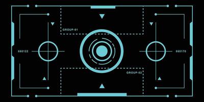 Hud futuristisches Display mit Details. Sci-Fi-Bildschirm. vektorillustration für modernen hintergrund. High-Tech-Benutzeroberfläche. vektor