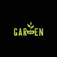 kreatives grünes Garten-Logo-Design vektor