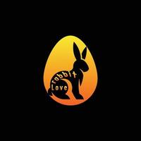 kreativa färgglada kanin logotyp vektor