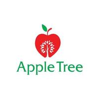 äppelträd logotyp design inspiration vektor