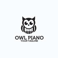 uggla piano exklusiv logotyp design inspiration vektor