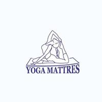 Inspiration für exklusives Logo-Design von Yoga-Matratzen vektor