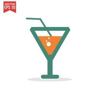 cocktail ikon, martini glas vektor