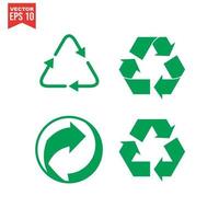 Recycling-Symbol, Recycling-Symbolvektor, im trendigen flachen Stil isoliert auf weißem Hintergrund. Symbolbild recyceln, Symbolillustration recyceln vektor