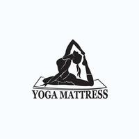 Inspiration für exklusives Logo-Design von Yoga-Matratzen vektor