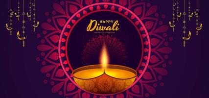 Kreativer Hintergrund der glücklichen Diwali-Tapetendesign-Schablone vektor