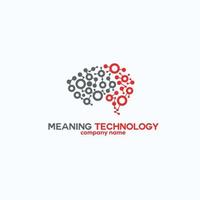 Bedeutung Technologie exklusive Logo-Design-Inspiration vektor
