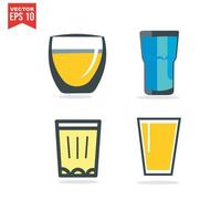 Symbolsatz für Alkohol und Cocktails. Sammlung linearer einfacher Web-Icons wie Gläser, Spirituosen, Bier, Bar, Champagner, Whiskey, Wein usw. editierbarer Vektorstrich. vektor