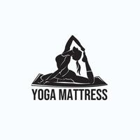 Inspiration für exklusives Logo-Design von Yoga-Matratzen vektor