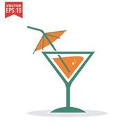 Cocktail-Symbol, Martini-Glas vektor