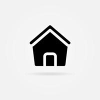 Zuhause, Haussymbol solider Stil. Vektor-Icon-Design-Element. Vektor-Icon-Vorlagenhintergrund vektor
