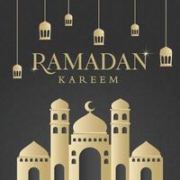 ramadan kareem islamisches hintergrunddesign mit modernem und arabischem stil für social media-inhalte und bannerwerbung, eid mubarak, hari raya, eid fitr, eid adha, hajj, umrah vektor