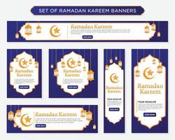 ramadan kareem islamisches hintergrunddesign mit modernem und arabischem stil für social media-inhalte und bannerwerbung vektor