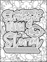 motiverande citat målarbok. inspirerande citat målarbok. jakande citat målarbok. positiva citat målarbok. bra vibrationer. svärord målarbok. motiverande typografi. vektor