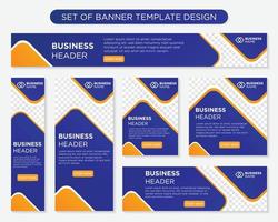 satz von werbekit-banner-vorlagendesign mit modernem und minimalistischem konzeptbenutzer für webseite, anzeigen, jahresbericht, banner, hintergrund, hintergrund, flyer, broschüre, karte, poster, präsentationslayout vektor