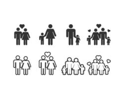 Familien-Icon-Set vektor