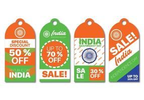 Försäljningsetikett för Indiens självständighetsdag vektor
