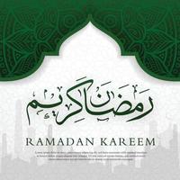 ramadan kareem islamisches hintergrunddesign mit modernem und arabischem stil für social media-inhalte und bannerwerbung, eid mubarak, hari raya, eid fitr, eid adha, hajj, umrah vektor