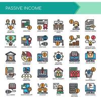 Passive Income, Thin Line und Pixel Perfect Icons vektor