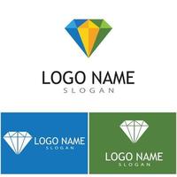 diamant logotyp mall vektor ikon illustration design