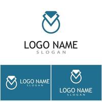 Diamant Logo Vorlage Vektor Icon Illustration Design