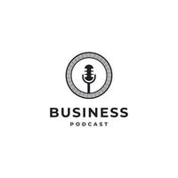 mikrofon mikrofon pengar mynt för företag podcast logotyp vektor mall element