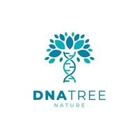 DNA-Baum-Blatt-Logo-Vektor-Design-Inspiration vektor