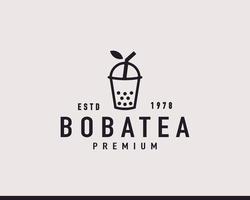 vintage retro bubbla te hipster logotyp design inspiration vektor