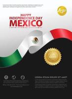 Mexiko Happy Independence Day Hintergrundvorlage für eine Posterbroschüre und Broschüre für Veröffentlichungen vektor