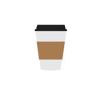 Einweg-Kaffeetasse. Kaffeetasse Zeichen. vektor