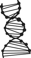 DNA-Symbol. DNA-Zeichen. flacher Stil.