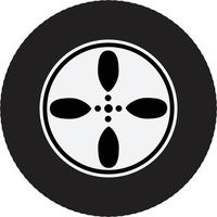bil hjul ikonen på vit bakgrund. bil hjul symbol. bil hjul tecken. vektor