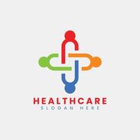 kreatives abstraktes modernes Klinik-Krankenhaus-Logo-Design, buntes Gradienten-Klinik-Logo-Design vektor