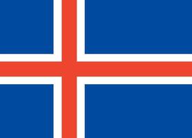 islands flagga. officiella färger och proportioner. islands nationella flagga. vektor